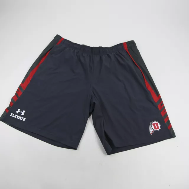 Utah Utes Under Armour HeatGear Athletic Shorts Men's Gray/Red Used