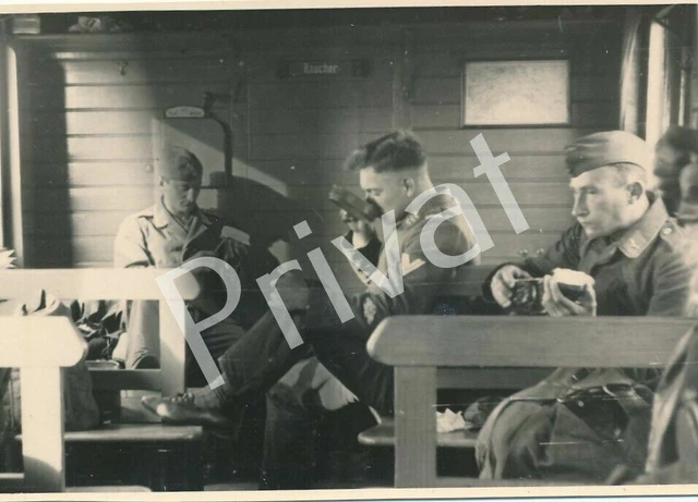 FOTO WK II Wehrmacht Soldaten Bummelbahn unterwegs polnischer Korridor ...