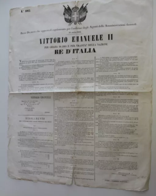 1862 Regio Decreto+Approvazione Regolamento Uniformi Agenti Forestali-451