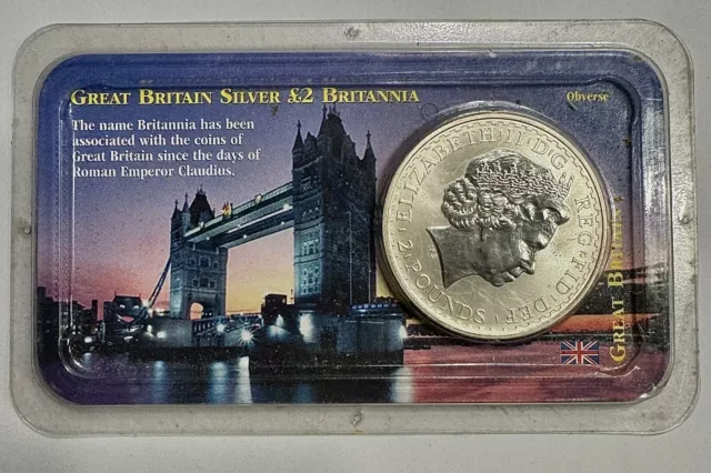 Great Britain 1999 2 Pounds One Ounce Silver Coin: Britannia