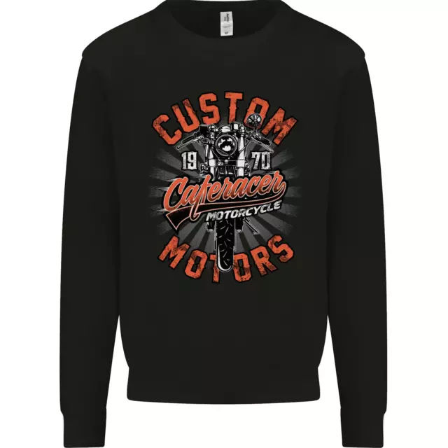 Biker Custom Cafe Racer Motors Motorbike Mens Sweatshirt Jumper
