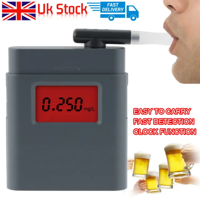 LCD Digital Police Breathalyzer Breath Test Alcohol Tester Analyzer Detector New