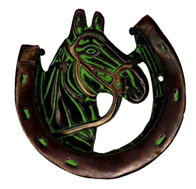 Horse Shape Vintage Antique Style Handmade Brass Door Knocker Bell Home Décor