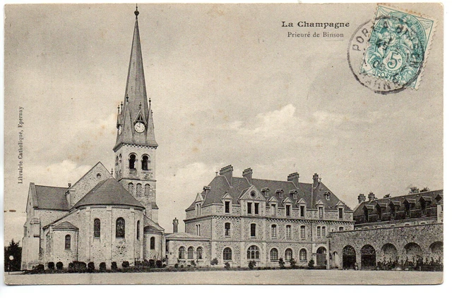 PORT A BINSON - Marne - CPA 51 - le Prieuré de Binson 1