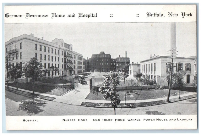 1910 German Deaconess Home Hospital Buffalo New York NY Vintage Antique Postcard