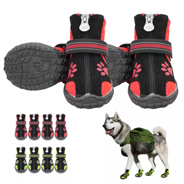 Bottes pour Chien de Protection, Lot 4 imperméables Chaussures Anti-dérapantes