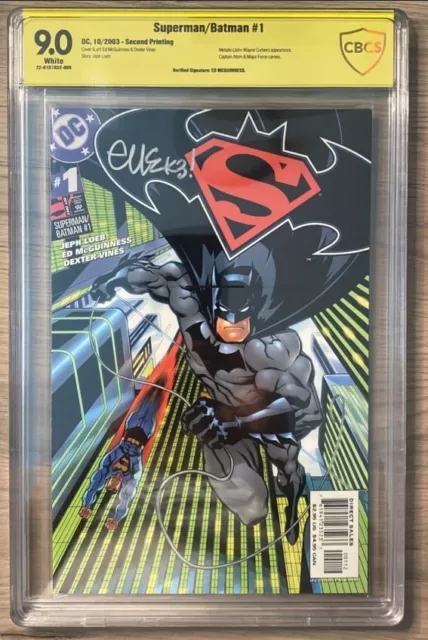 Superman/Batman #1 - CBCS 9.0 - Signed Ed Mcguinness- Metallo appearance