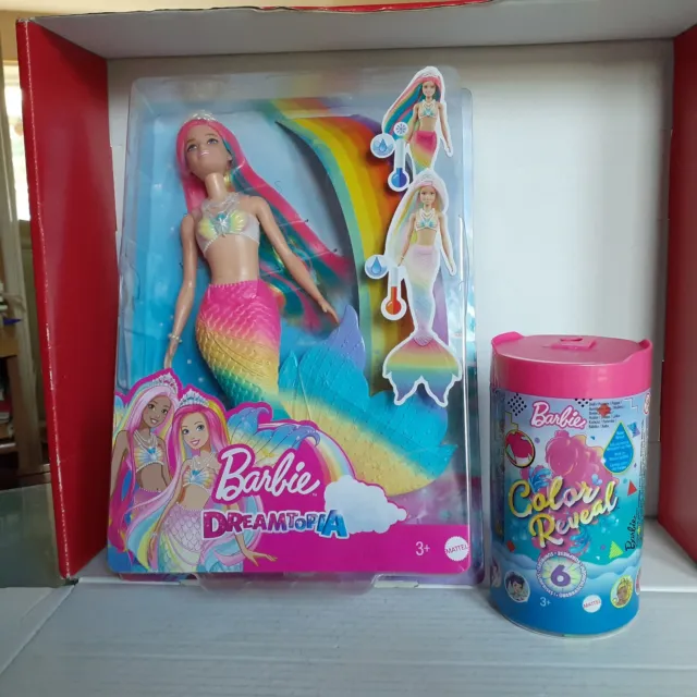 Mattel Barbie Dreamtopia  & Barbie Colour Reveal With 6 Surprises Age 3+