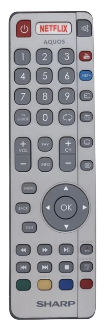 Télécommande D'origine Pour Sharp LC65CUG8062 - Modèle LC-65CUG8062E, Neuf Sous Blister