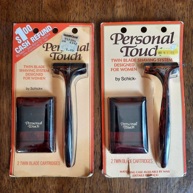 Lote de 2 Maquinilla de afeitar Schick de Colección Personal Touch Nuevo con 4 Cartídulos Extra