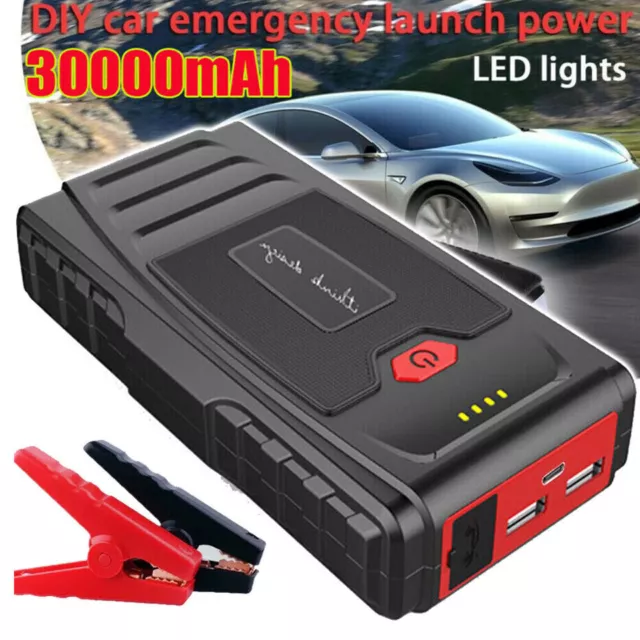 30000mAh USB Car Jump Starter Pack Booster Battery Charger Power Bank UK