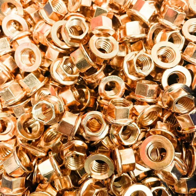 Copper M8 K Nuts for Kart Wheels 10mm Spanner Size