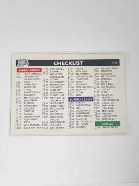 1990 Impel Marketing Marvel Base Set (Pick A Card and Complete Your Set)