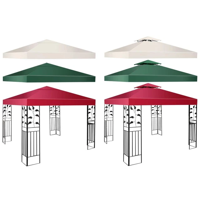 ERSATZDACH FÜR PAVILLION 3 x 3 M Dachplane Pavilliondach Kaminabzug EUR