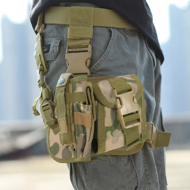 TACTICAL GUN HOLSTER Thigh Drop Leg Bag Holster Military Pistol Magazine  Pouch $15.99 - PicClick