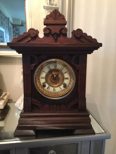 antique american ansonia NON chiming mantel clock