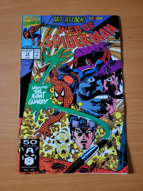 Web of Spider-Man #74 Direct Market Edition ~ NEAR MINT NM ~ 1991 Marvel Comics