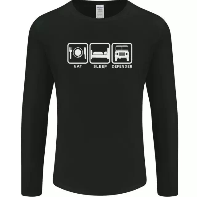 T-shirt da uomo a maniche lunghe Eat Sleep 4X4 Off Road