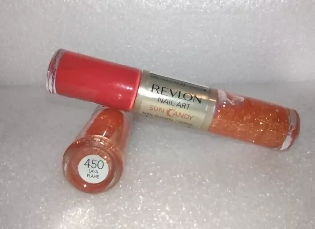 Nail Polish Revlon Nail Art Sun Candy 450 Lava Flame two pack