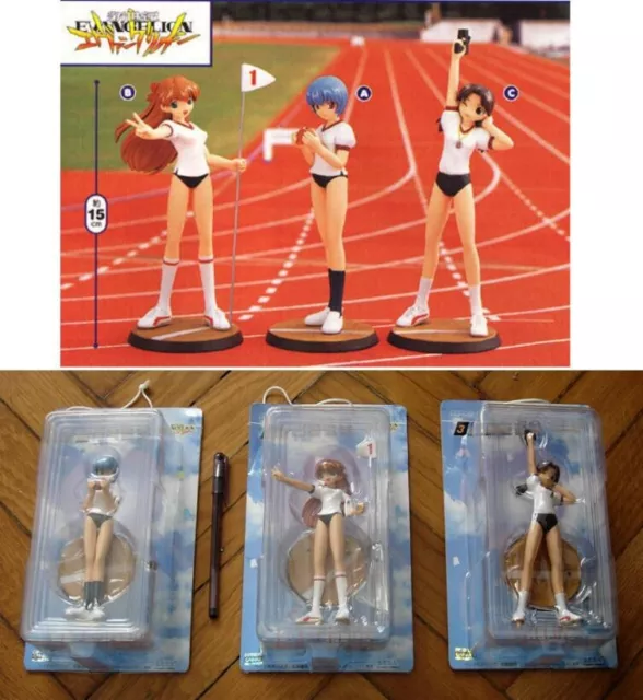 Evangelion Set 3 Figurine Asuka Rei Hikari Baskets Gym Course SEGA Japan