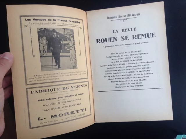 Ancien Programme Theatre Folies Bergères Rouen revue 1931 3