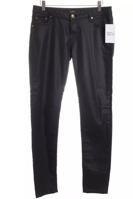 ZARA WOMAN Pantalon taille basse Dames T 42 noir Look de motard