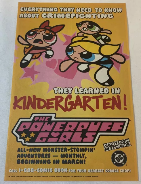2000 Cartoon Network TV Ad ~ Powerpuff Ragazze They Learned IN Scuola Materna