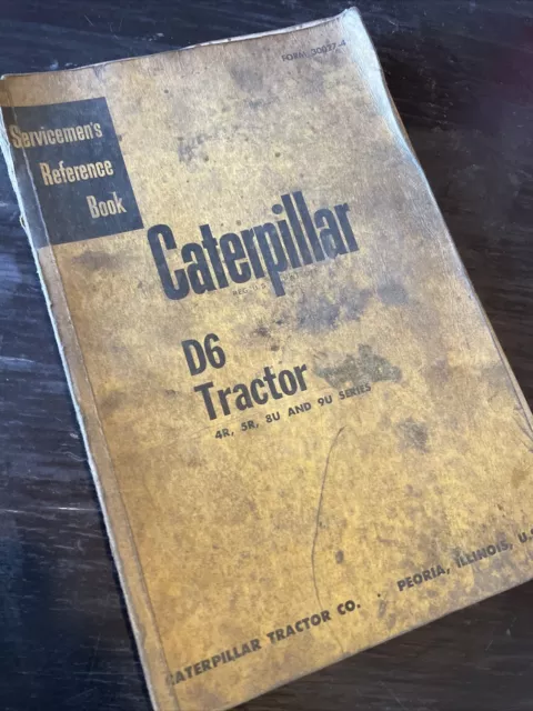 Cat Caterpillar D6 Tractor Dozer Service Shop Repair Manual Book S/N 4R 5R 8U 9U