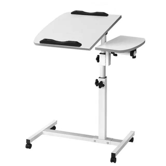 Overbed Table Adjustable Medical Care Over Bed Height Hospital Laptop Study Work