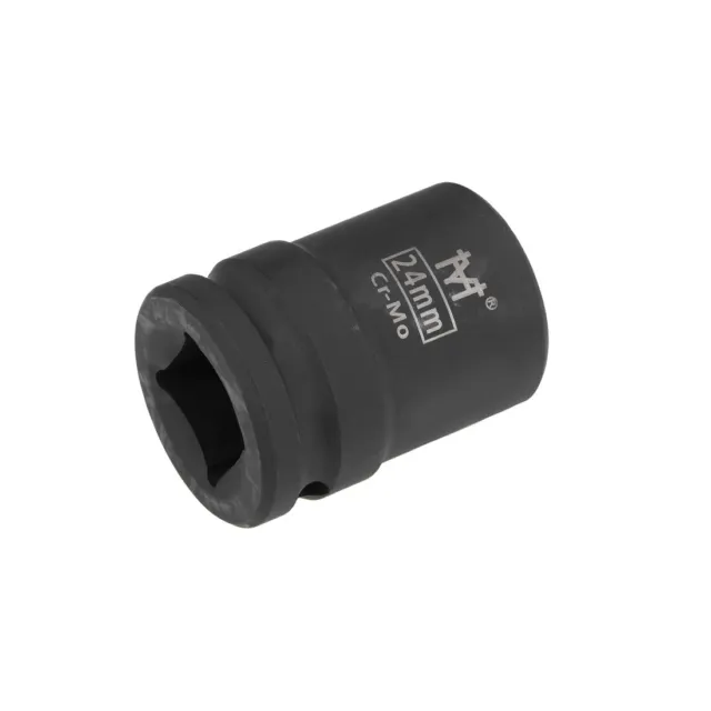3/4-Inch Drive by 24mm Shallow Impact Socket, Cr-Mo Alloy Steel, 6-Point, Metric