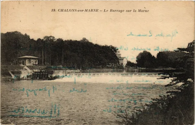 CPA AK CHALONS-sur-MARNE - Le Barrage sur la Marne (742891)