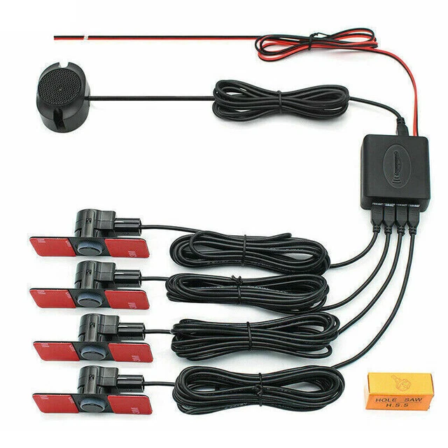 Kit 4 Sensori Di Parcheggio Per Auto Suono Acustico Verniciabili INVISIBILI