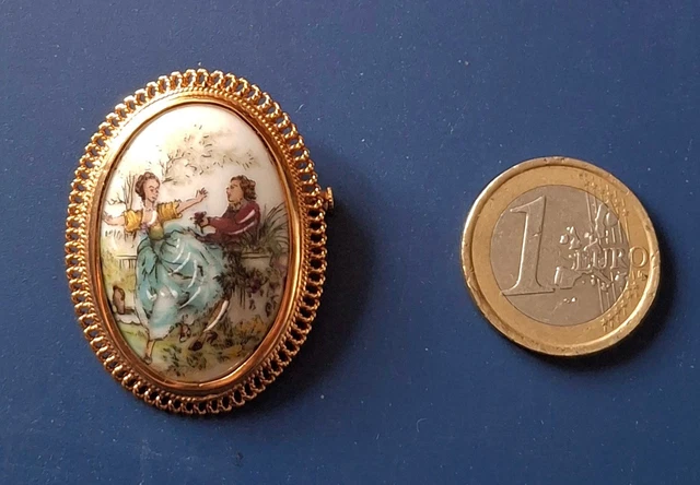 Broche émaux de Limoges G . Funck Bijoux Laurent - Montres & Bijoux