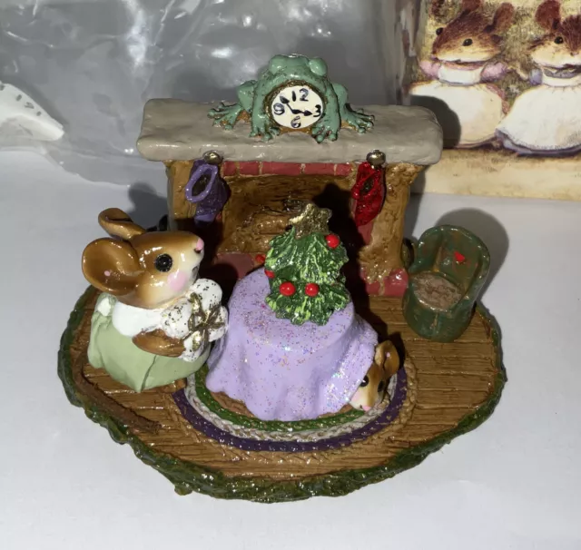 NEW Wee Forest Folk CHRISTMAS EVE M-191 SPECIAL COLOR PURPLE Hiding Under Table