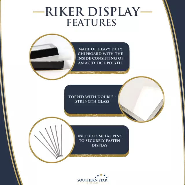 6 Pack of 8 x 12 x 3/4 Riker Display Cases Boxes for Collectibles Jewelry & More 3