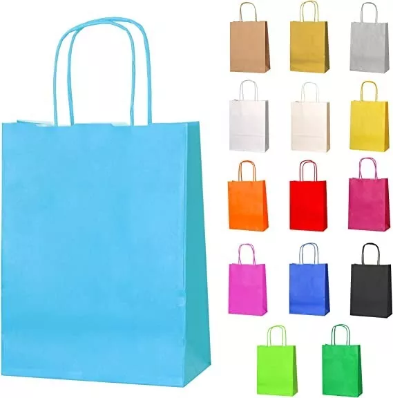 Brown Paper Bags With Handles Party and Gift Carrier / Twist Handle Paper  Bags