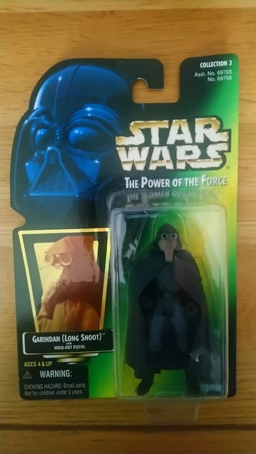 Star Wars Il potere della forza Garindan figura carta carta snoot lunga