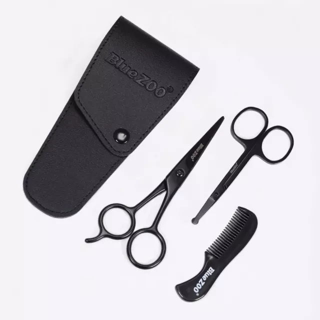 Beard Mustache Scissors And Comb Set Kit Radio Frequency compatible with Machine