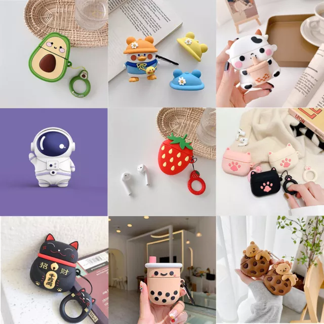 3D Cute Cartoon Headsets Cover Soft Silicone Earphone Case for Airpods 3 Pro 2 1