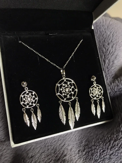 Brand New Warren James Necklace And Earring Dreamcatcher