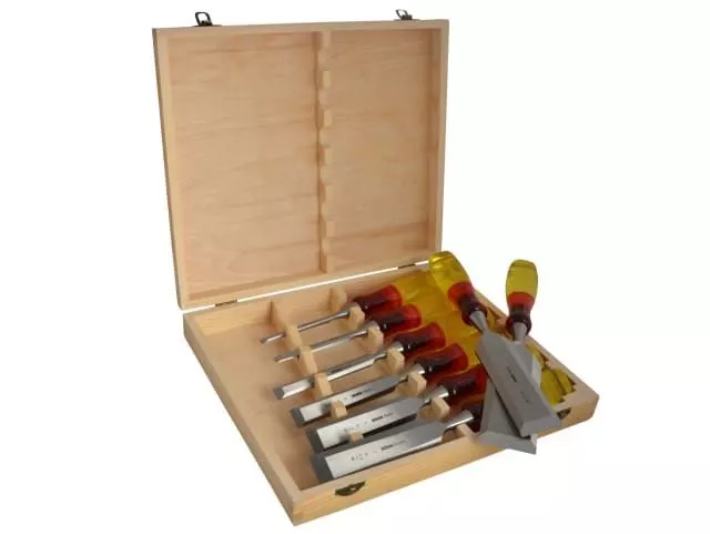 IRWIN® Marples® - M373 Bevel Edge Chisel Splitproof Handle Set, 8 Piece