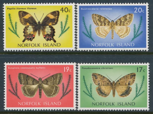 1976-1977 Norfolk Island Butterflies Part Iii Set Of 4 Fine Mint Mnh