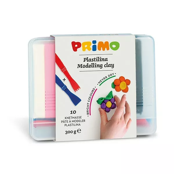 Primo Modelling clay 10 colours 300 g