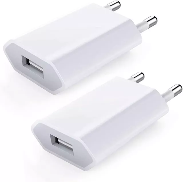 USB-A Netzteil Adapter - Ladegerät - Steckdosenadapter - Stecker 5V-1A Universal