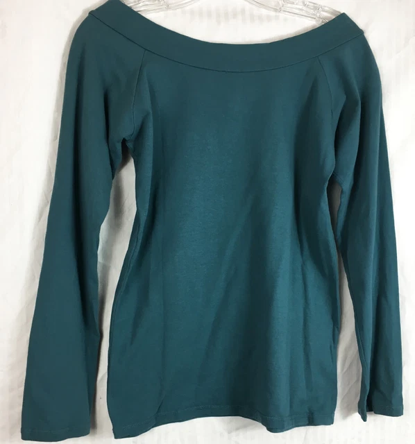 XL $74 NWT Luna Luz Cotton Scoop Neck Top Long Sleeve