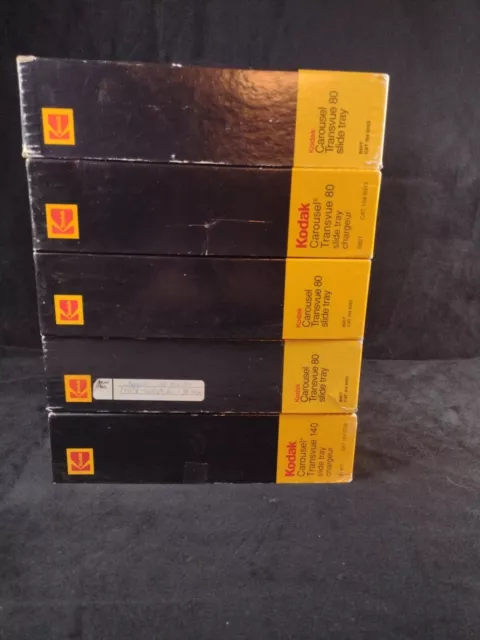 Carrusel deslizante Kodak 35 mm 80 con caja original lote de 5 vintage usado