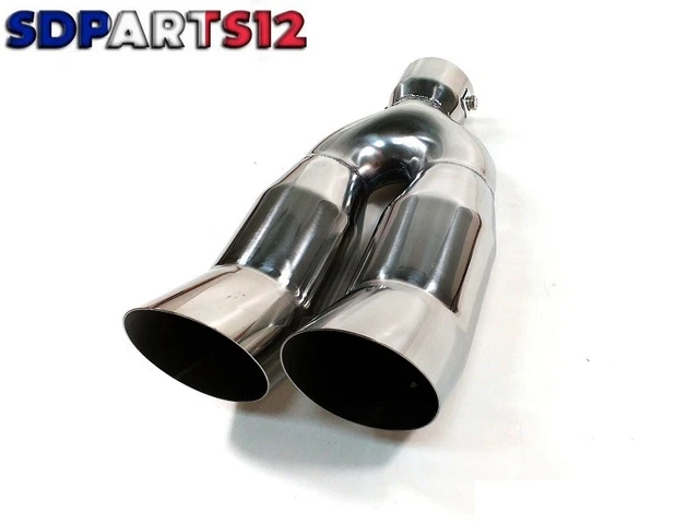 Embout D'Échappement Coudé En Acier Inoxydable - Sortie Tuyau Pot D'Échappement Universel 30-55mm