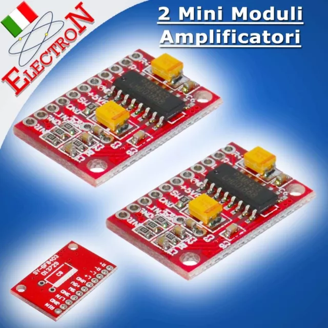 2x Mini Modulo Amplificatore Audio Stereo Digitale 3W + 3W  2x3W  5V PAM8403 MP3