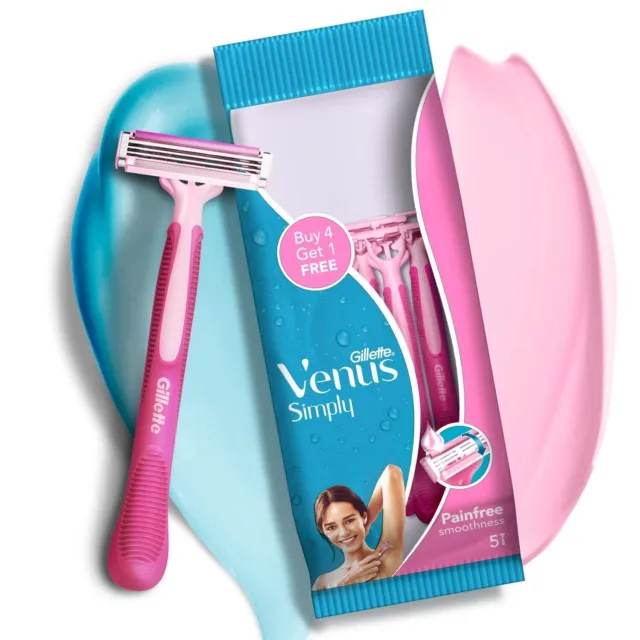 Gillette Venus Simply Venus Pink Hair Removal-Women-5 rasoirs (Achetez-en...