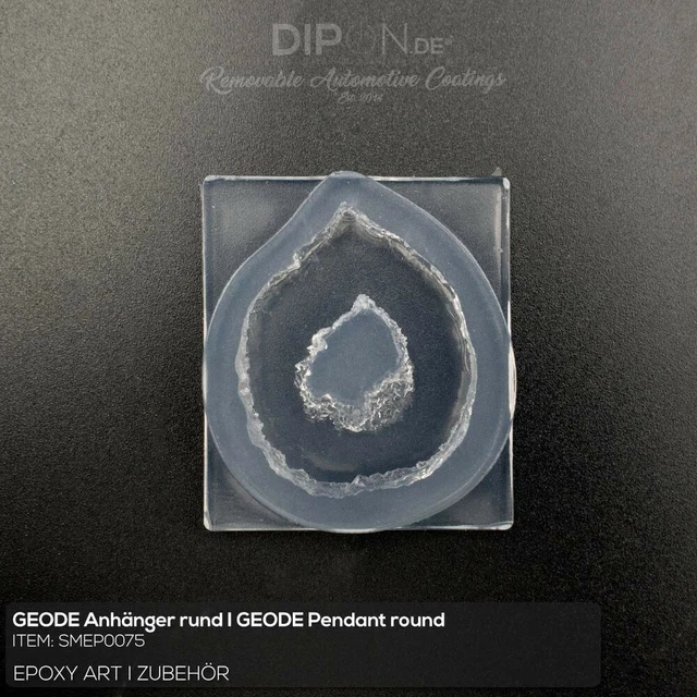 Epoxidharz Silikonform GEODE PENDANT ANHÄNGER RUND Form Gießform Epoxy Resin Art